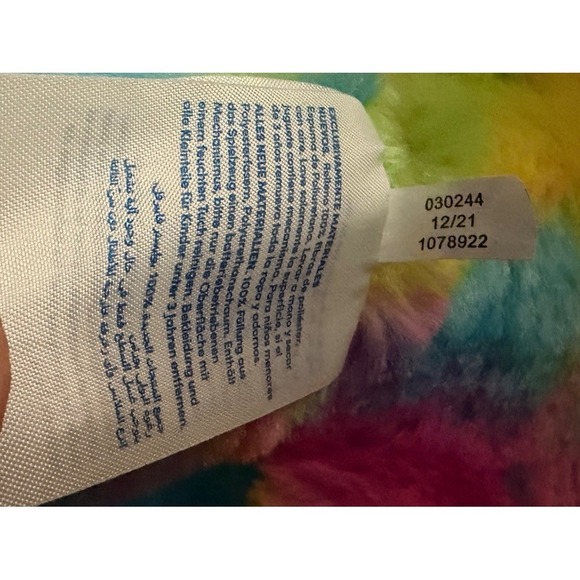 Build A Bear BAB Octopus Rainbow Tie Dye Stuffed Soft Animal Plush Toy - Picture 8 of 13